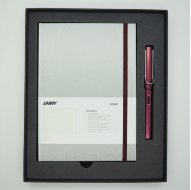 Комплект: Ручка перьевая Lamy Al-star Пурпурный, Записная книжка, твердый переплет, А5, пурпурный