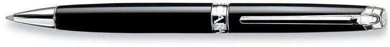 Шариковая ручка Caran d’Ache Leman Ebony Black Lacquered Silver Rhodium