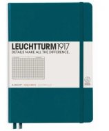 Записная книжка Leuchtturm A5 (в клетку) 251 стр., твердая обложка, тихоокеански-зеленая