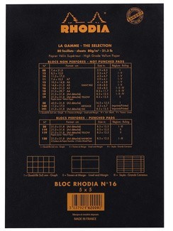 Блокнот Rhodia Basics №16, A5, клетка, 80 г, черный