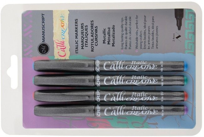 Набор маркеров Manuscript CalliCreative Metallic ассорти, 4 штуки