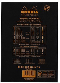 Блокнот Rhodia Basics №16, A5, линейка, 80 г, черный