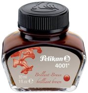 Флакон с чернилами для ручек перьевых Pelikan INK 4001 78 Brilliant Brown, коричневые чернила 30 мл