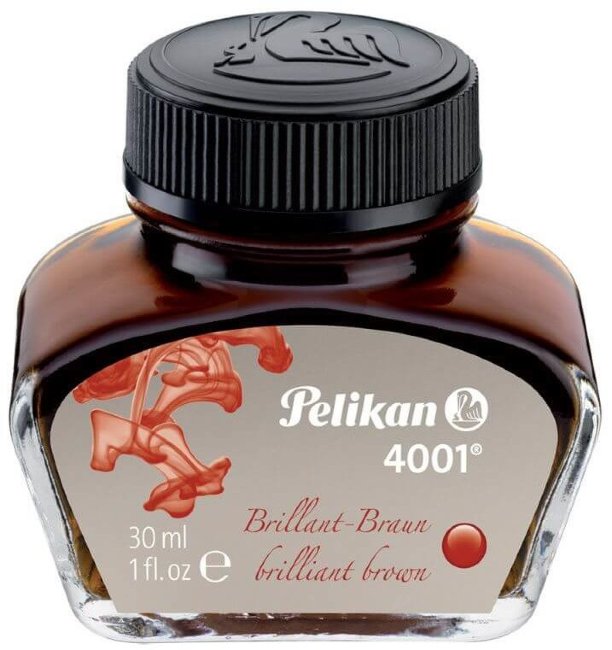 Флакон с чернилами для ручек перьевых Pelikan INK 4001 78 Brilliant Brown, коричневые чернила 30 мл Флакон с чернилами для ручек перьевых Pelikan INK 4001 78 Brilliant Brown, коричневые чернила 30 мл