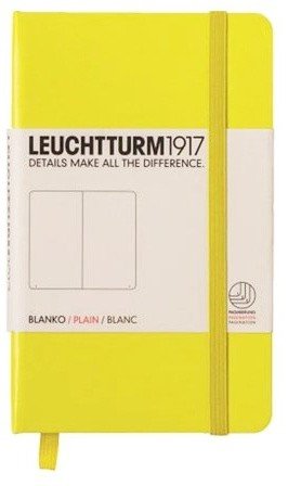 Записная книжка Leuchtturm A6 (нелинованная), 187 стр., твердая обложка, лимонная