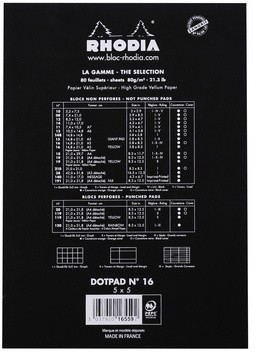 Блокнот Rhodia Basics №16, A5, точка, 80 г, черный Блокнот Rhodia Basics №16, A5, точка, 80 г, черный