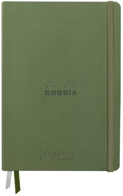 Записная книжка Rhodiarama Goalbook Creation в твердой обложке, A5, без линовки, 200 г, Sage зеленый Записная книжка Rhodiarama Goalbook Creation в твердой обложке, A5, без линовки, 200 г, Sage зеленый
