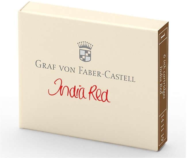 Картриджи для перьевой ручки Graf Von Faber-Castell, India Red Картриджи для перьевой ручки Graf Von Faber-Castell, India Red