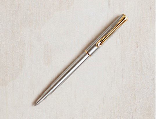 Шариковая ручка Diplomat Traveller Stainless Steel Gold