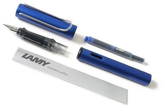 Комплект: Ручка перьевая Lamy Al-star Синий, Записная книжка, твердый переплет, А6, синий