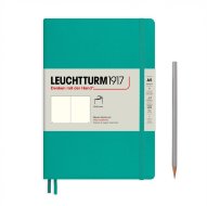 Записная книжка Leuchtturm А5 (нелинованная), 123 стр., мягкая обложка, изумрудная