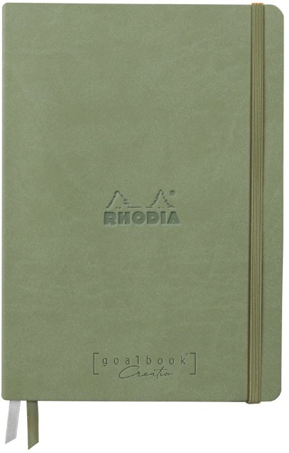 Записная книжка Rhodiarama Goalbook Creation в твердой обложке, A5, без линовки, 200 г, Celadon бледно-зеленый Записная книжка Rhodiarama Goalbook Creation в твердой обложке, A5, без линовки, 200 г, Celadon бледно-зеленый