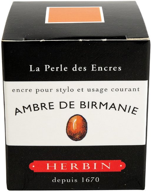 Чернила в банке Herbin, 30 мл, Ambre de Birmanie Желто-коричневый