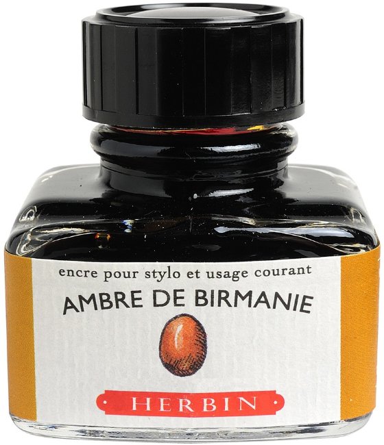 Чернила в банке Herbin, 30 мл, Ambre de Birmanie Желто-коричневый