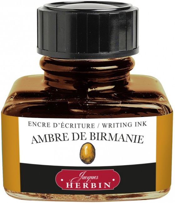 Чернила в банке Herbin, 30 мл, Ambre de Birmanie Желто-коричневый