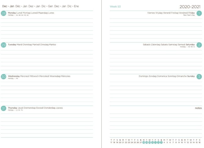 Еженедельник Letts PASTEL A5, пудровый Еженедельник Letts PASTEL A5, пудровый