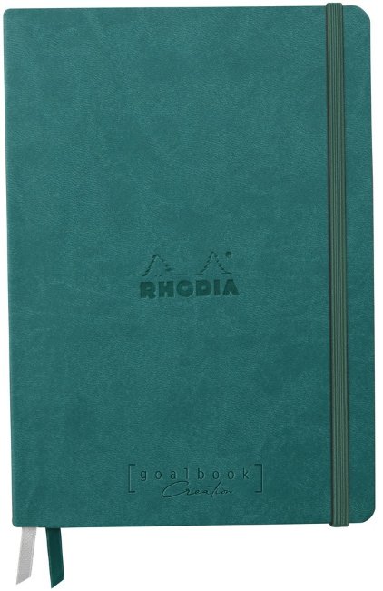 Записная книжка Rhodiarama Goalbook Creation в твердой обложке, A5, без линовки, 200 г, Peacock сине-зеленый Записная книжка Rhodiarama Goalbook Creation в твердой обложке, A5, без линовки, 200 г, Peacock сине-зеленый