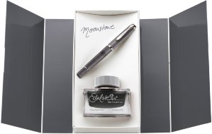 Подарочный набор: перьевая ручка Pelikan Elegance Classic M205 Moonstone SE 2020 перо F + чернила Edelstein Moonstone