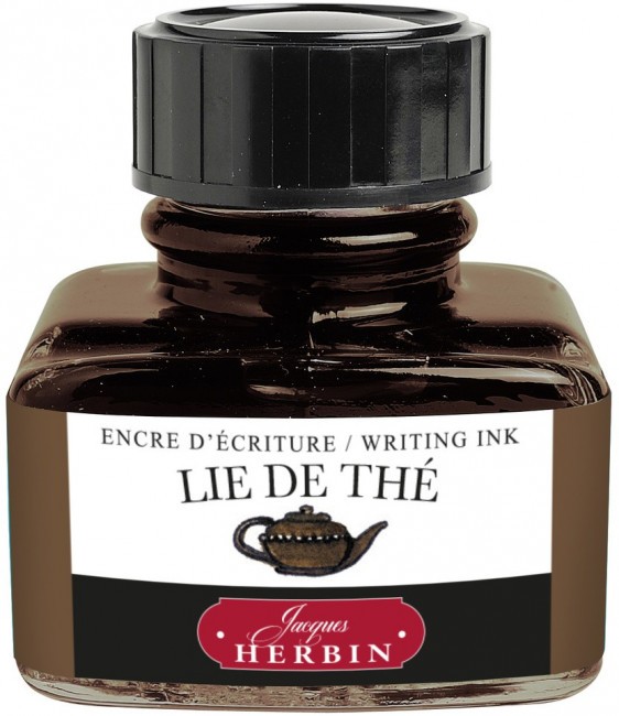 Чернила в банке Herbin, 30 мл, Lie de thé Темно-коричневый