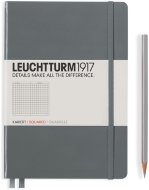 Записная книжка Leuchtturm A5 (в клетку) 251 стр., твердая обложка, антрацит