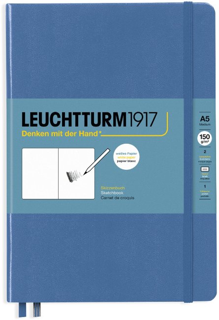 Скетчбук Leuchtturm А5, 150г/м2, 112 стр., твердая обложка, деним Скетчбук Leuchtturm А5, 150г/м2, 112 стр., твердая обложка, деним