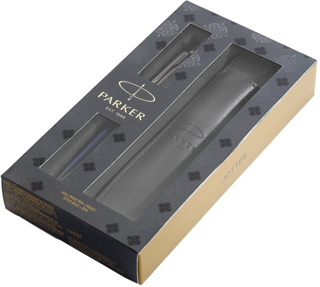 Набор Parker Jotter Core Royal Blue CT: шариковая ручка и чехол Набор Parker Jotter Core Royal Blue CT: шариковая ручка и чехол
