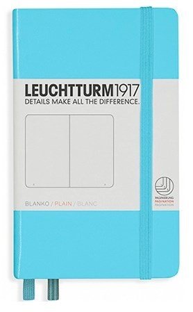 Записная книжка Leuchtturm A6 (нелинованная), 187 стр., твердая обложка, холодно-синяя