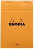 Блокнот Rhodia Basics YELLOW №16, A5, клетка, 80 г, оранжевый, желтая бумага