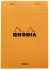 Блокнот Rhodia Basics YELLOW №16, A5, клетка, 80 г, оранжевый, желтая бумага