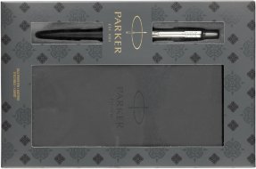 Набор Parker Jotter Core K63 Bond Street Black CT: шариковая ручка и блокнот