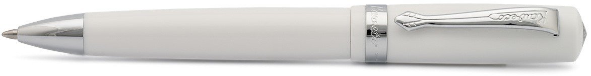 Ручка шариковая Student 1мм белый корпус с хромированными вставками