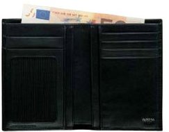 Мужское портмоне с отделением для визиток Aurora Torino, черный