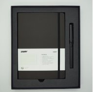 Комплект: Ручка-роллер Lamy Safari Умбра, Записная книжка, мягкий переплет, А5, умбра