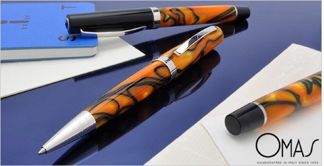Ручка шариковая Omas Bologna Orange/Blue Ручка шариковая Omas Bologna Orange/Blue