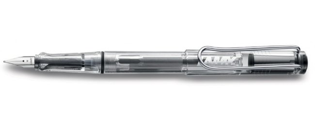 Комплект: Ручка перьевая Lamy Safari прозрачный, картриджи разных цветов 8 шт. 