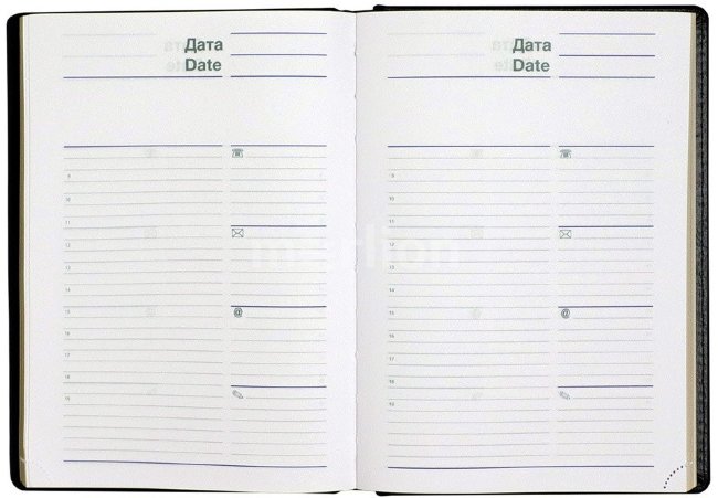 Ежедневник Letts GLOBAL DE-LUXE A5 недатированный, позолоченный срез, синий