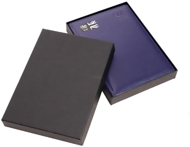 Ежедневник Letts GLOBAL DE-LUXE A5 недатированный, позолоченный срез, синий