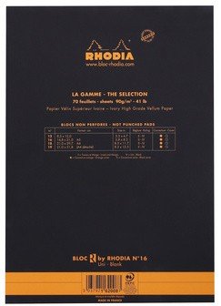 Блокнот Rhodia Basics "le R" №16, A5, без линовки, 90 г, черный