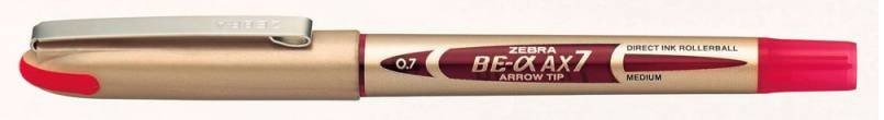 Ручки-роллеры Zebra ZEB-ROLLER B& AX7 0.7мм, красные чернила (10 штук)