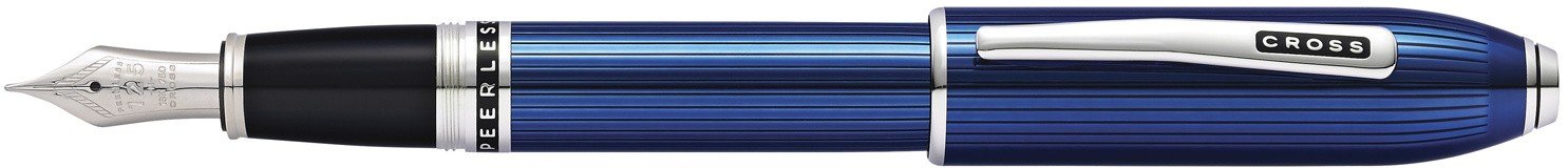 Перьевая ручка Cross Peerless Translucent Quartz Blue Engraved Lacquer
