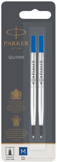 Стержень роллер Parker Quink RB Z01 (1950327) M 0.7мм синие чернила блистер (2шт) Стержень роллер Parker Quink RB Z01 (1950327) M 0.7мм синие чернила блистер (2шт)