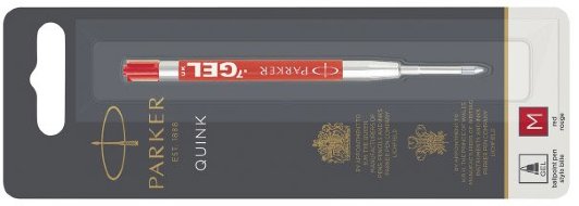 Стержень гелевый для шариковых ручек Parker Quink GEL Z05, M (средний), красный
