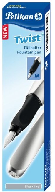 Перьевая ручка Pelikan Office Twist P457, серебристый, перо M Перьевая ручка Pelikan Office Twist P457, серебристый, перо M