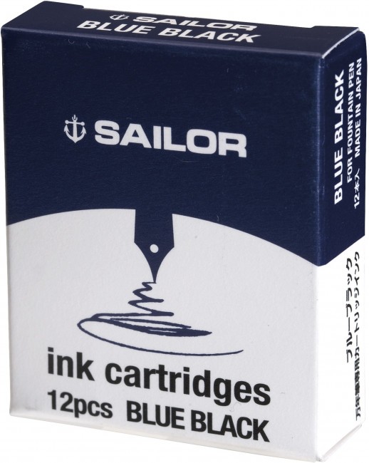 Картриджи д/пер ручки SAILOR Jentle Ink, Сине-черный, 12 шт. Картриджи д/пер ручки SAILOR Jentle Ink, Сине-черный, 12 шт.