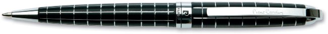 Набор Pierre Cardin шариковая ручка Progress черный лак, гравировка и записная книжка