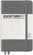 Записная книжка Leuchtturm A6 (нелинованная), 187 стр., твердая обложка, антрацит