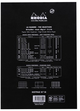 Блокнот Rhodia dotPad №18, A4, точка, 80 г, черный Блокнот Rhodia dotPad №18, A4, точка, 80 г, черный