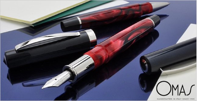 Ручка перьевая Omas Bologna Blue/Red Ручка перьевая Omas Bologna Blue/Red