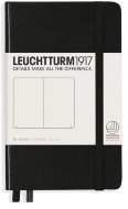 Записная книжка Leuchtturm A6 (нелинованная), 187 стр., твердая обложка, черная