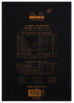 Блокнот Rhodia Basics №18, A4, без линовки, 80 г, черный Блокнот Rhodia Basics №18, A4, без линовки, 80 г, черный